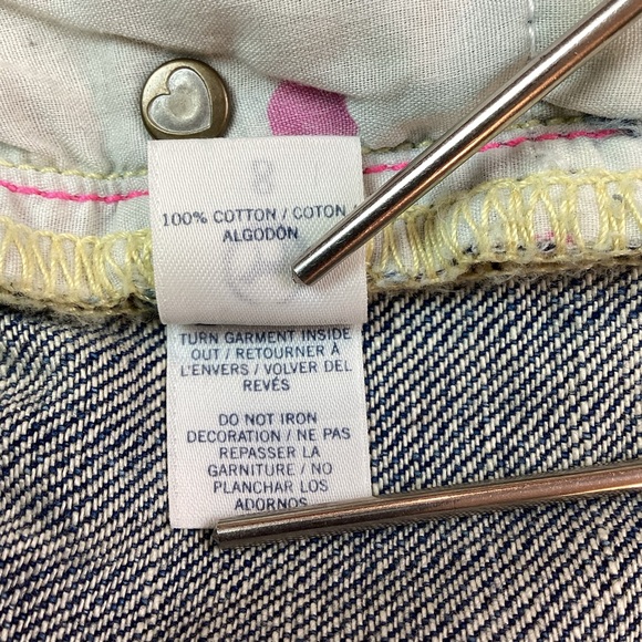 Victoria’s Secret PINK Distressed Denim Shorts Blue - Picture 8 of 8